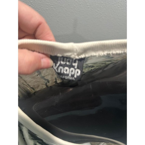 Vintage Judy Knapp Tiger Leopard T-Shirt Pocket wiith Shoulder Pads - Picture 4 of 5